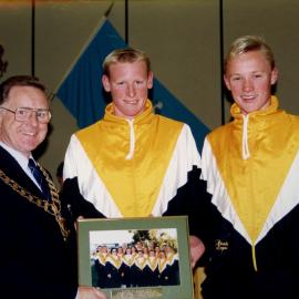 Swimmer Brendan Roser and Zane King at Blacktown Civic Centre