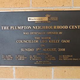 Plumpton Neighbourhood Centre, Plumpton - Plaque