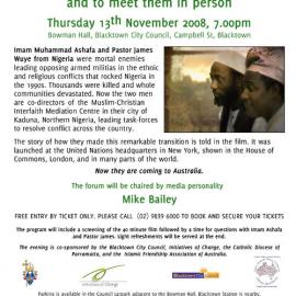 The Imam and the Pastor, 2008