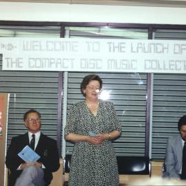 Launch of CD music collection, Max Webber Library, 1993