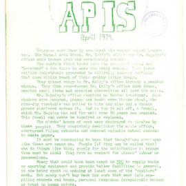 APIS Newsletter, Evans High School, April1975