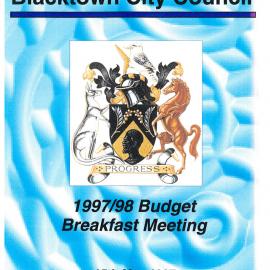 Blacktown City Council 1997/98 Budget Breakfast Meeting