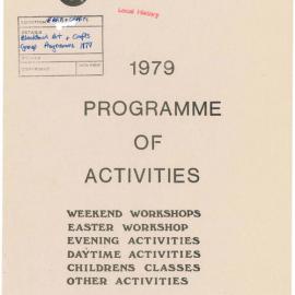 Blacktown Art & Crafts Group Programme of Activities, 1979