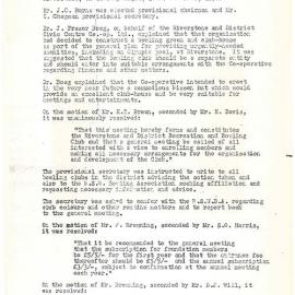 Riverstone District Bowling Club - History, 1952