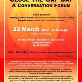 Close The Gap Day: A Conversation Forum, 2012