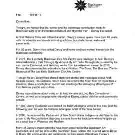 Danny Eastwood, Keys to the City (Mayoral Minute No 692), 2023