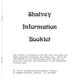 The Shalvey Information Booklet, c 1980s