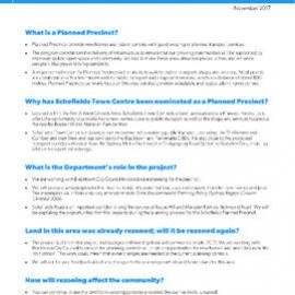 Schofields Town Centre Planned Precinct FAQs, 2017
