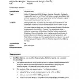 Demographic Data Regarding our First Nations Communities, 2023