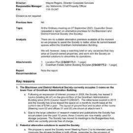 Investigation for Potential Alternative Accommodation for the Blacktown & District Historical Society, 2023
