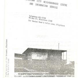 Blacktown City Neighbourhood Centre and Information Service, c1908s?