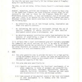 Draft  Aims and Objectives, Local Environmental Plan - South East Plumpton and South Blacktown release areas, c 1980 