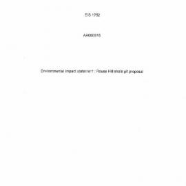 Environmental Impact Statement: Rouse Hil Shale Pit Proposal, 2000