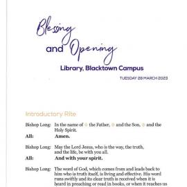 Australian Catholic University Blessing and Opening, 2023