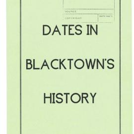 Dates in Blacktown's History, c1997