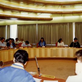 School students at Blacktown City Council Chambers