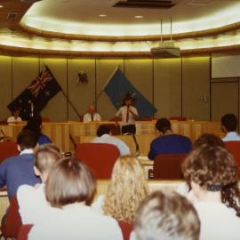 School students at Blacktown City Council Chambers