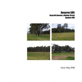 Reserve 585, Reycroft Avenue and Walker Street Quakers-Hill, Plan of Management, 2008
