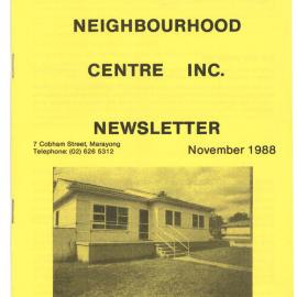 Marayong House Neighbourhood Centre Inc Newsletter, November 1988