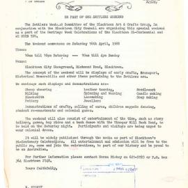 Blacktown Art & Crafts Group - Settlers Weekend 16 April 1988