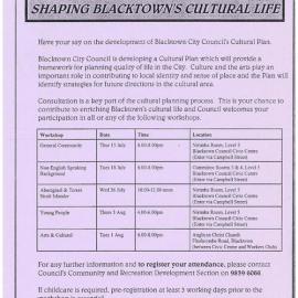Blacktown City - Shaping Blacktown's Cultural Life. 