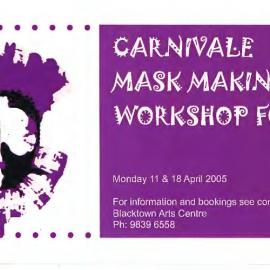 Carnivale Mask Making Workshop for Kids, 2005 