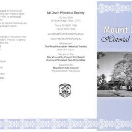 Mount Druitt Historical Society Pamphlet, n.d.