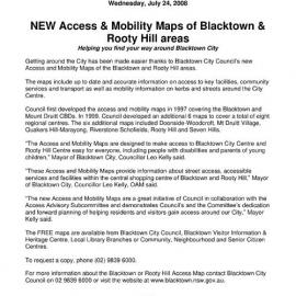 Launch of Access and Mobility Maps, 2008