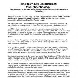 Max Webber Library RFID Launch, 2008