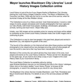 Blacktown City Libraries Local History Images Collection Launch, 2008