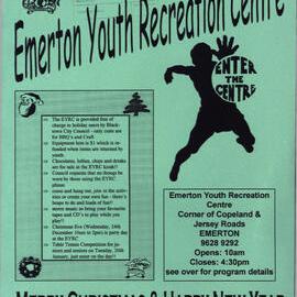 Emerton Youth Recreation Centre Program Dec 1997- Jan 1998