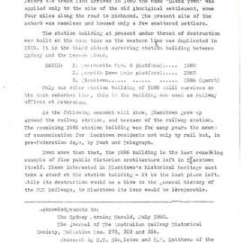 Railway History of Blacktown, 1860-1886