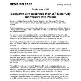 Sister City 25th Anniversary with Porirua, 2009