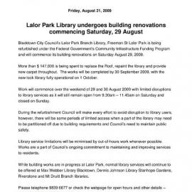 Lalor Park Library Refurbishment, 2009