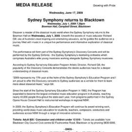 Sydney Symphony at Blacktown, 2009