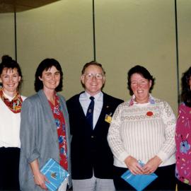 Cr Jim Anderson with unknown group