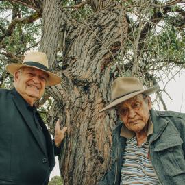 Elder Uncle Wes Marne with Mayor Bleasdale, Whalan Reserve