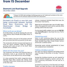 Denmark Link Road Upgrade: Opening of West Parade to Bridge Street, 2023