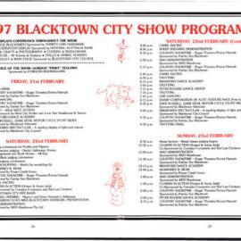 74th Blacktown City Show Programme, 1997