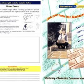 Centenary of Federation Commemorative Paving Project, 2001