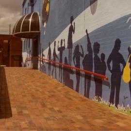 Max Webber Library mural