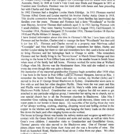 Florence Margaret Green (nee Eldridge) Biography