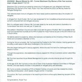 Anyier Yuol (Mayoral Minute No 691)