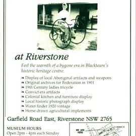Blacktown Bicentennial Museum, Riverstone. n.d.