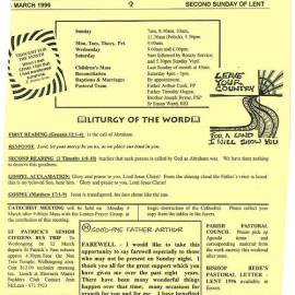 St Patrick's Parish Blacktown Newsletter, March 1996