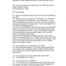 Eileen Vera Vidler, Oral History Interview, 2003