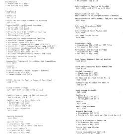 Blacktown City Community Services - Agency contact numbers, 1983