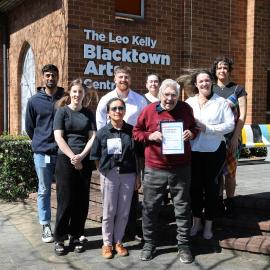 Uncle Danny Eastwood at The Leo Kelly Blacktown Arts Centre, Blacktown