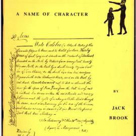 Blacktown a name of character by Jack Brook, 1983