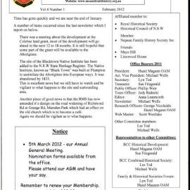 Mount Druitt Moments Newsletter, February 2012